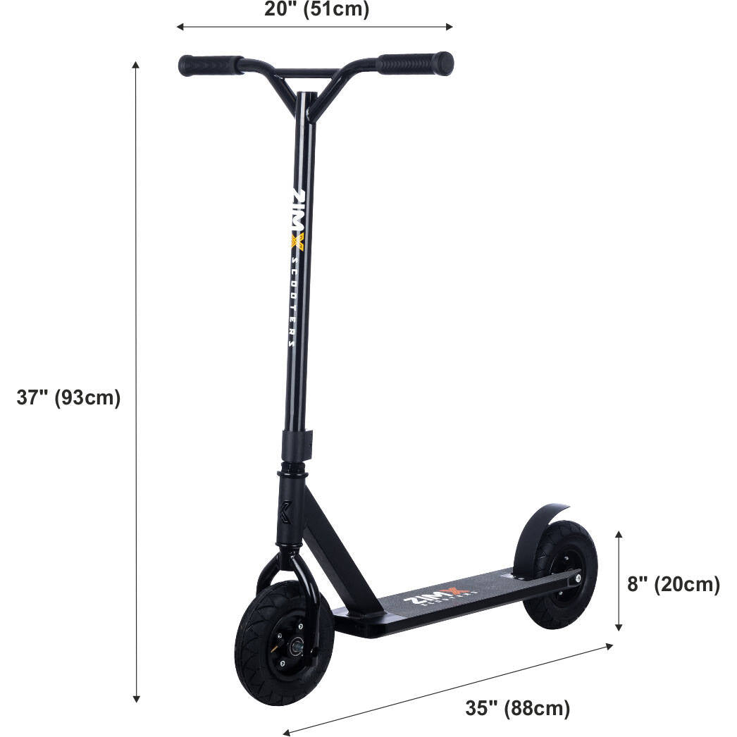 Zimx ZX Track Kids Dirt Scooter - Matte Black